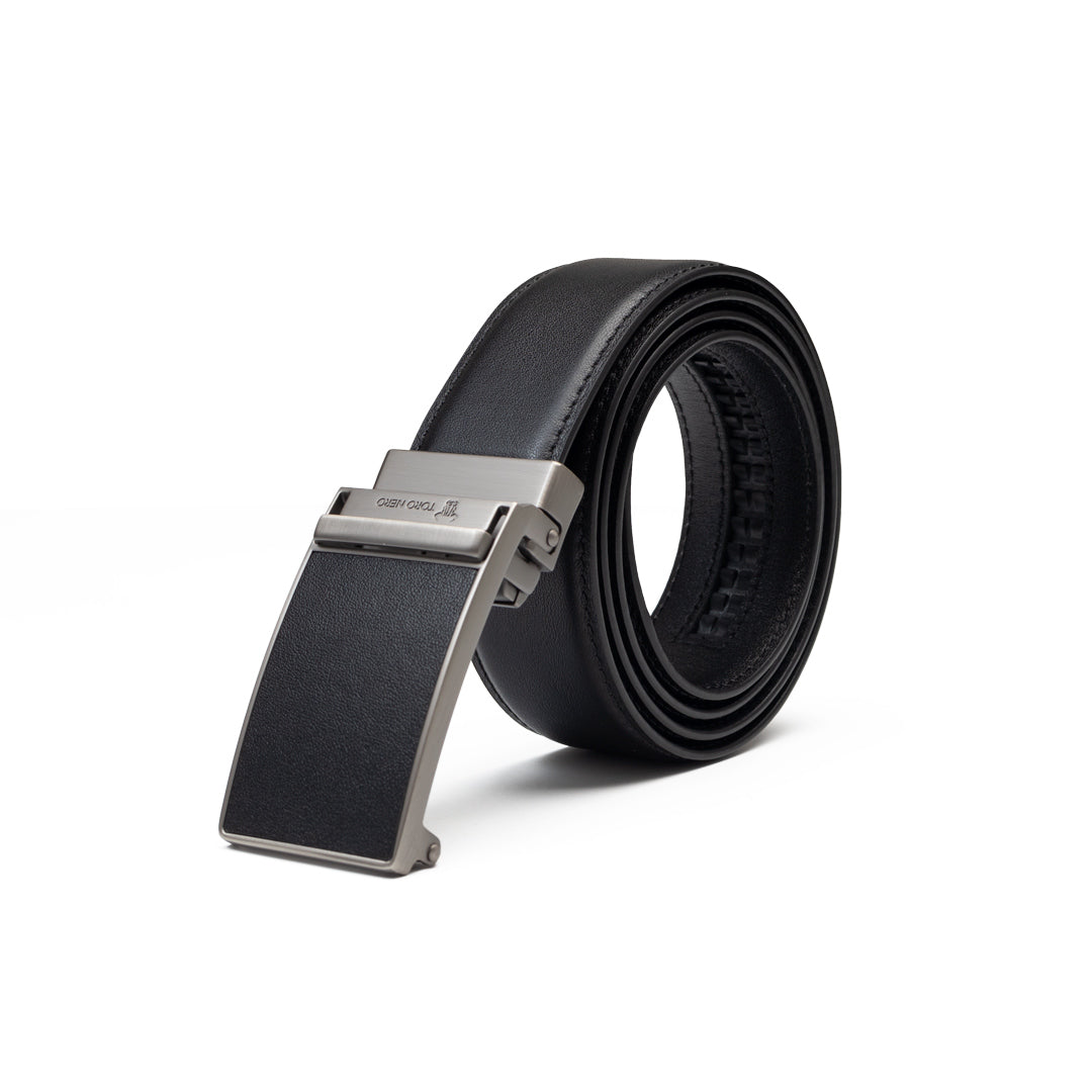 Curea barbati din piele naturala negru Adem automata