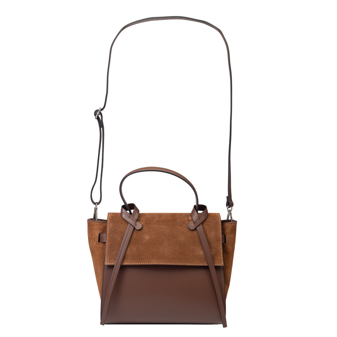 Women's bag made of genuine leather, brown-brown Erika