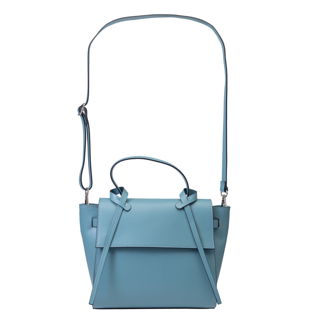 Damenhandtasche aus echtem Leder Erika blau