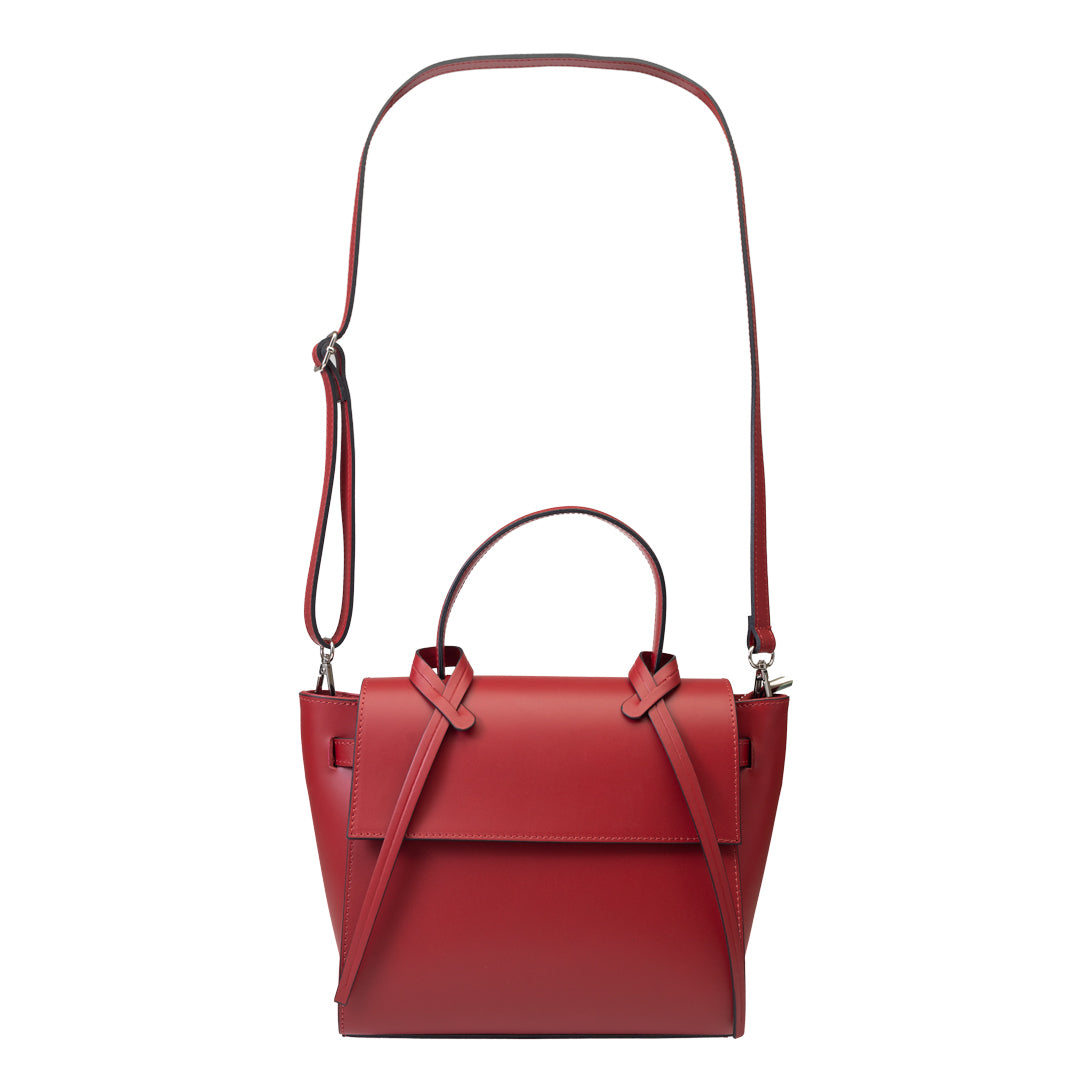 Damenhandtasche aus echtem Leder Bordeaux Erika