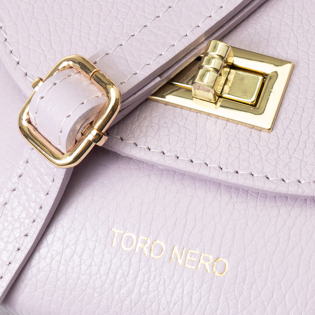 Sac à main femme en cuir véritable lilas Raisa