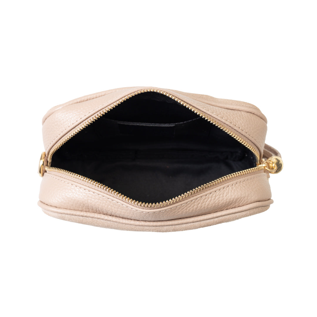 Sac à main pour femme en cuir véritable rose pâle Ancuta