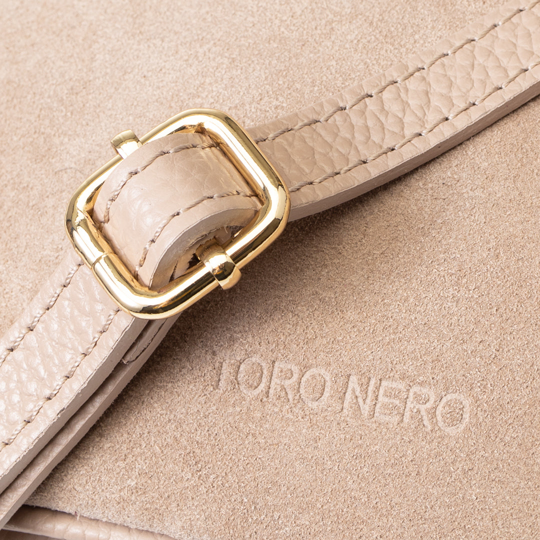 Sac à main pour femme en cuir véritable rose pâle Ancuta