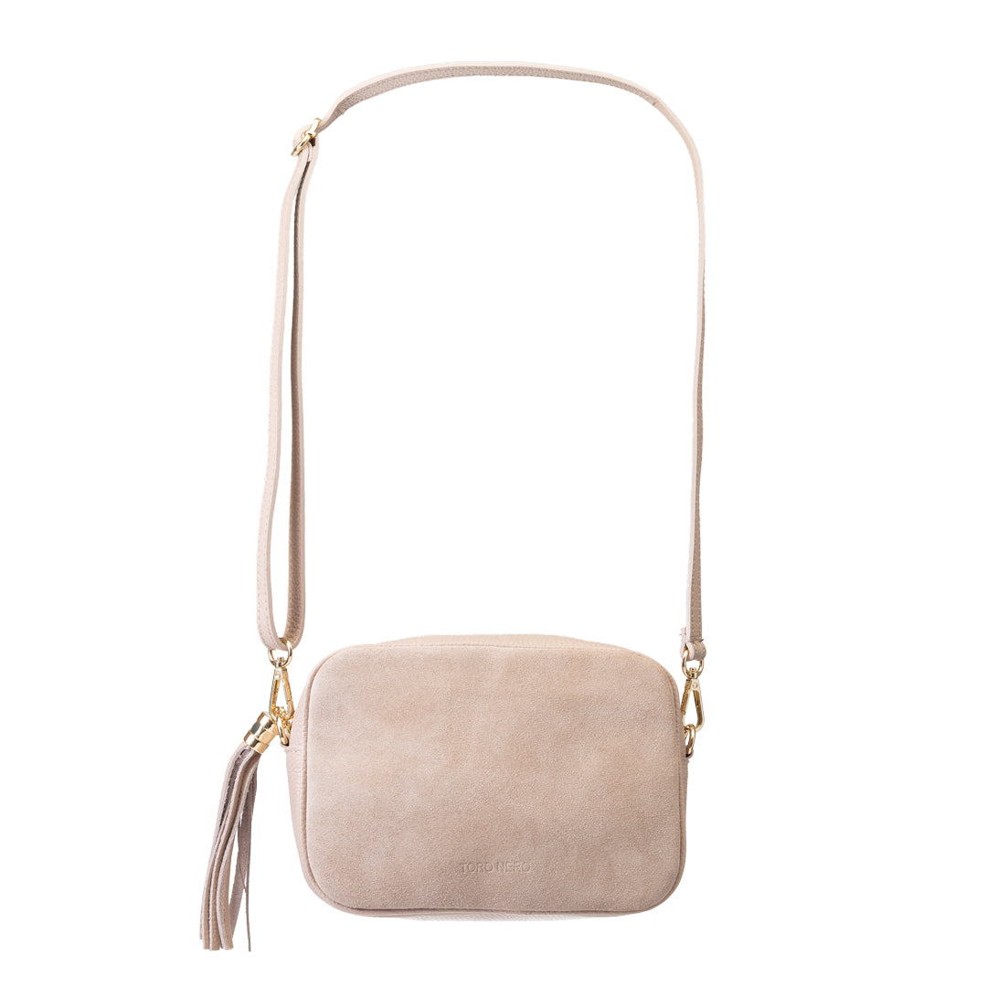 Sac à main pour femme en cuir véritable rose pâle Ancuta