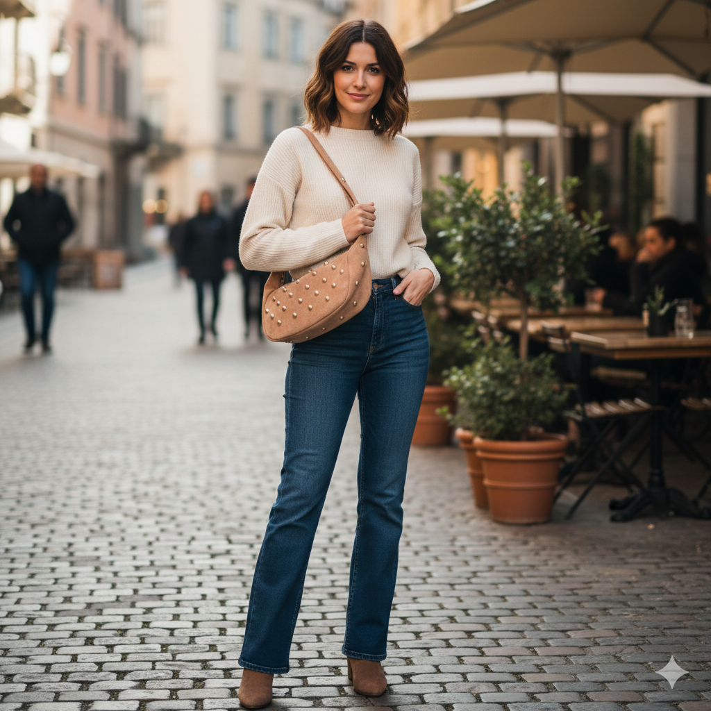 Sac à main femme en cuir véritable rose Naty