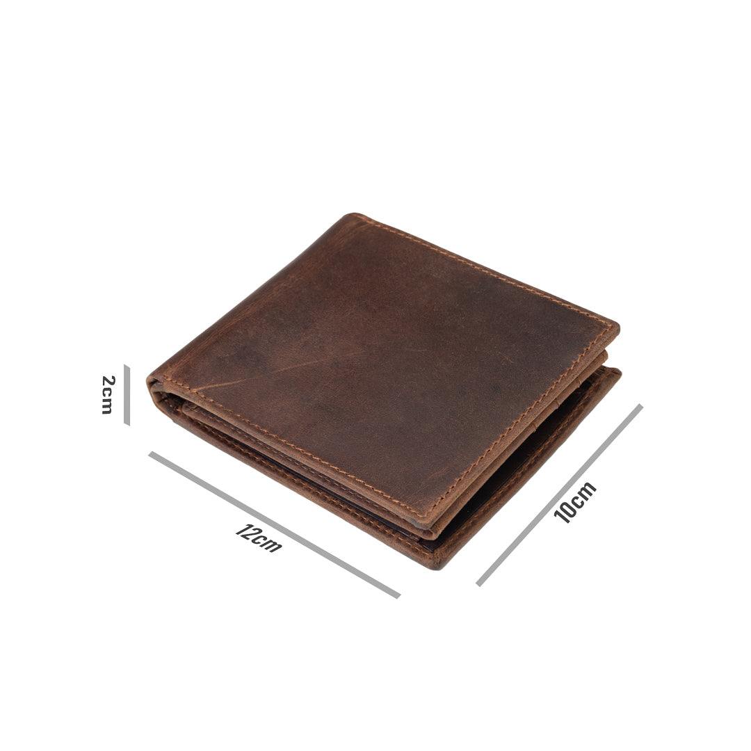 Portefeuille homme en cuir véritable marron OIL