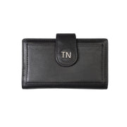 Дамски портфейл от естествена кожа черен Mia, RFID защита