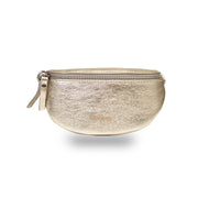 Női bőr övtáska, arany, Waist Glam