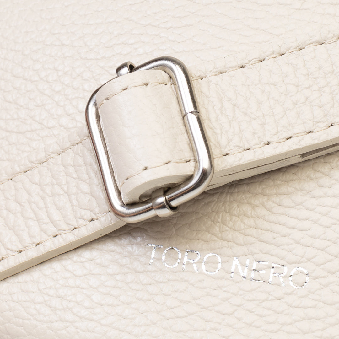 Women's beige genuine leather bag Waist Glam