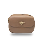 Damenhandtasche aus dunkelbraunem Echtleder Eleonora